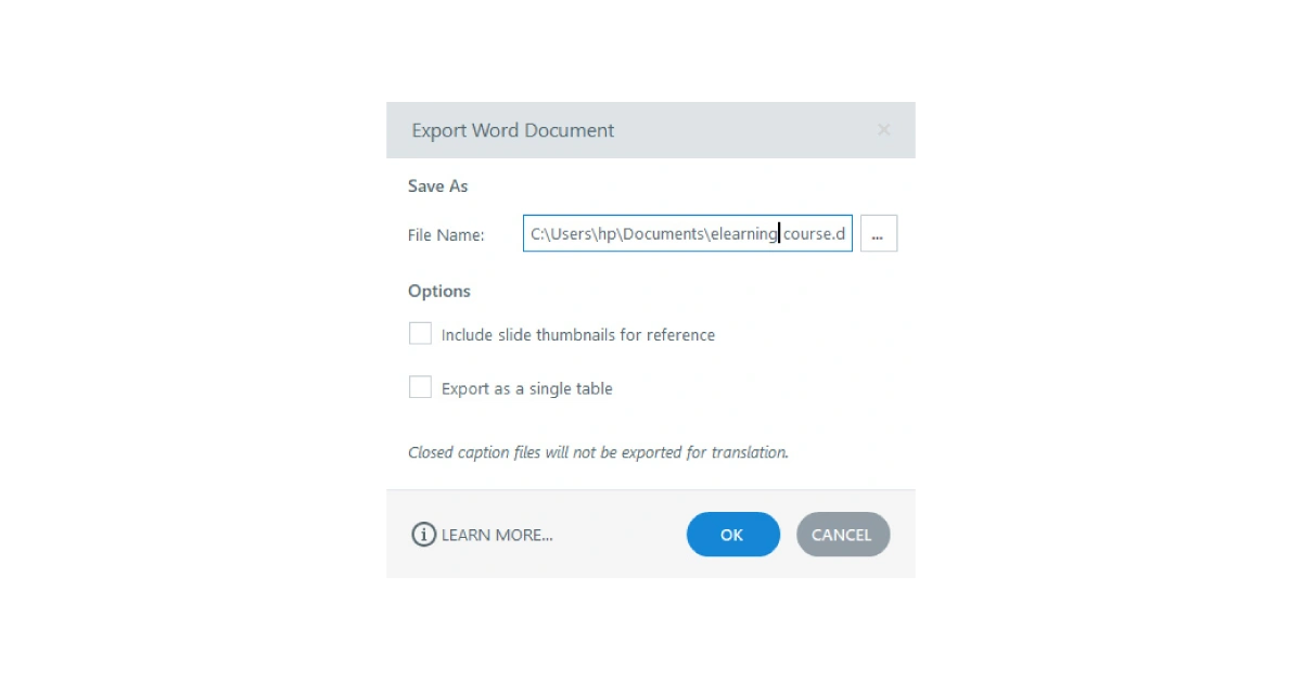 The file upload button is highlighted in the window, indicating it's ready for use in the Articulate Storyline translation process.