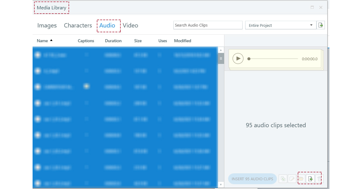 Screenshot displaying video file settings for Articulate Storyline translation options.