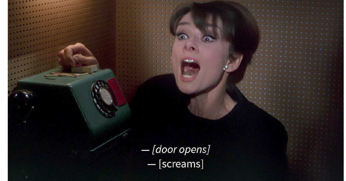 A Snapshot of a Movie Scene with Closed Captioning
