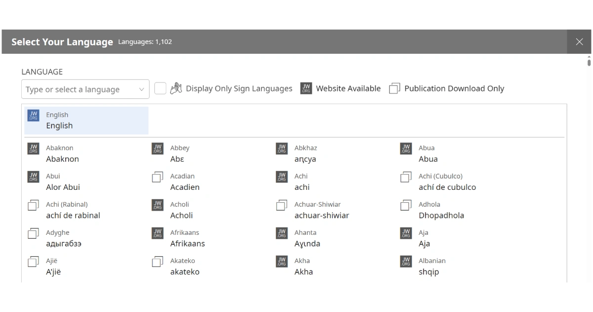 Google search page displaying highlighted language options, emphasizing the most translated websites feature.